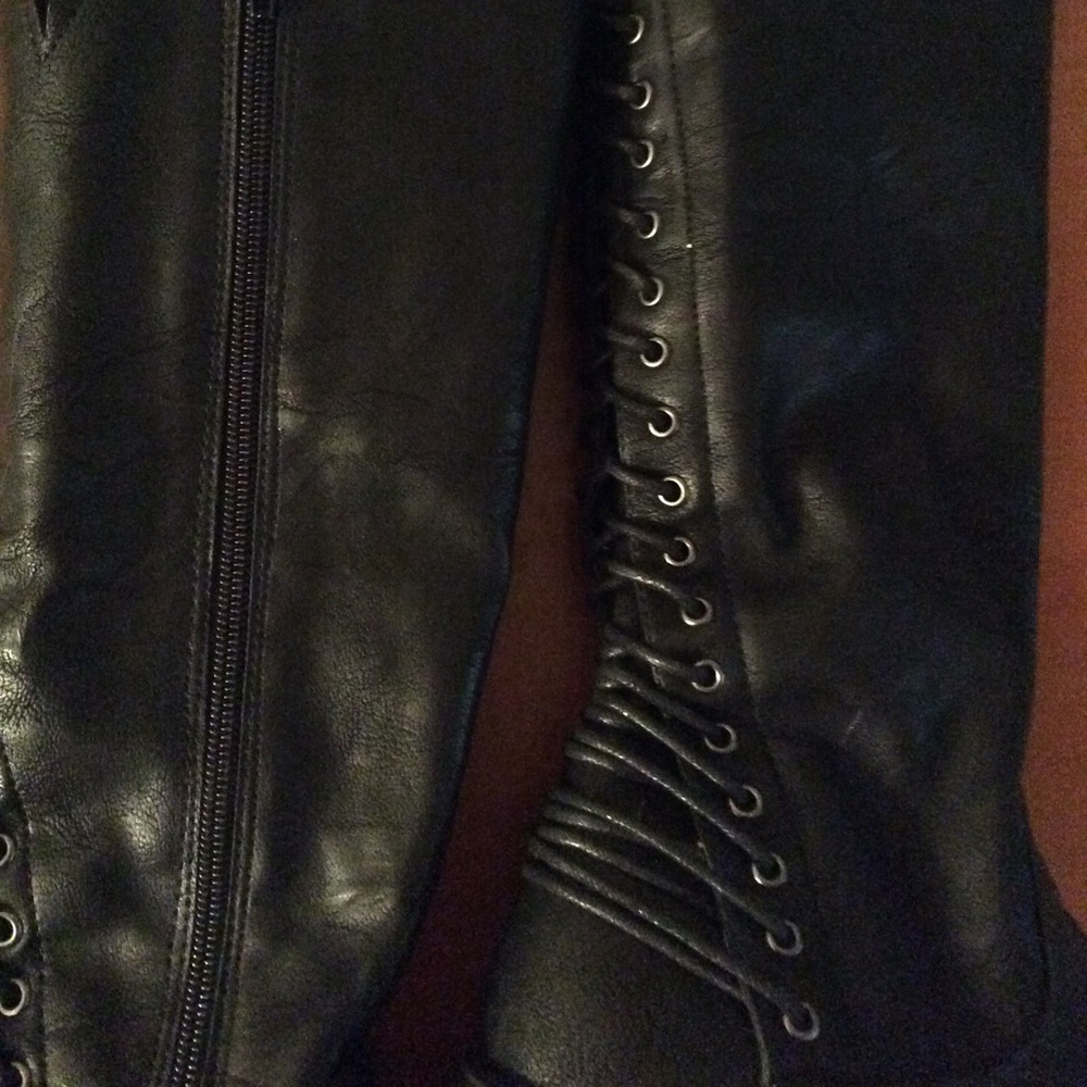 Girls D Lish lace up boots - Picture 5 of 8